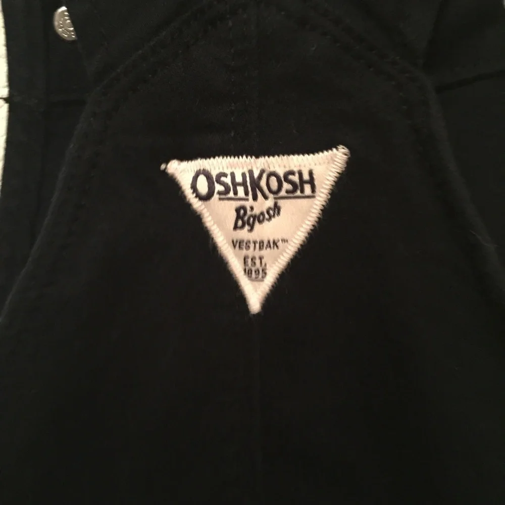 OshKosh B’gosh Girls Black Overalls 6/6X